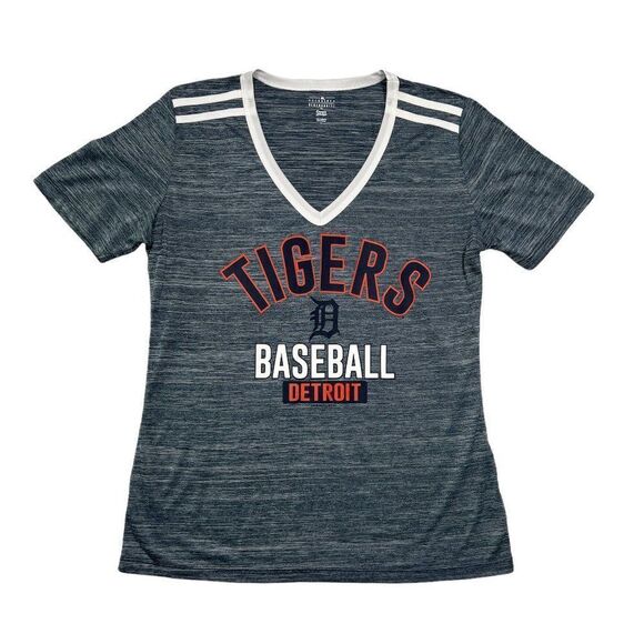 MLB Campus Lifestyle Women's Detroit Tigers Short Sleeve Shirt - Picture 1 of 11